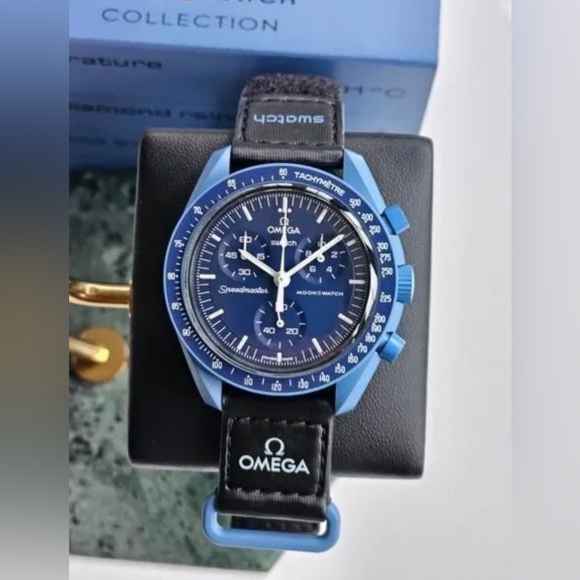Omega X Swatch Moonswatch Mission to Neptune New & Unworn - Picture 2 of 4